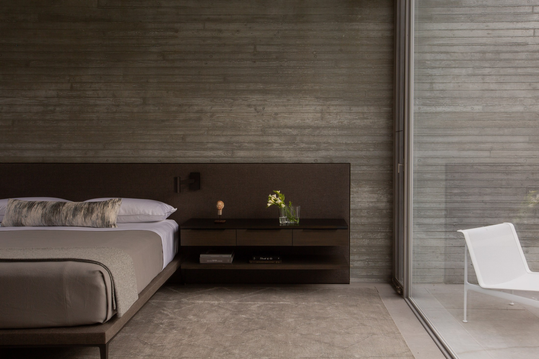 Nightstand section and bed